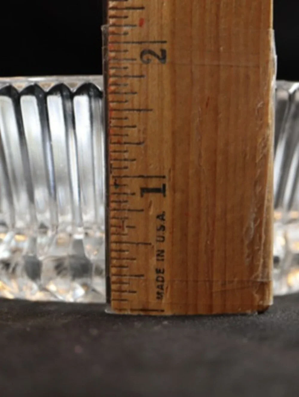 Vintage 1978 Avon Fostoria Ribbed Avon Lead Crystal Candy or Nut Dish 5”
